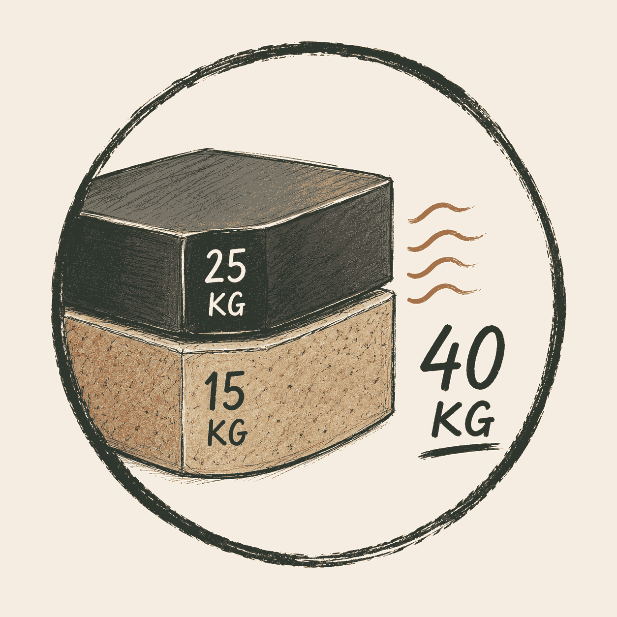 Plan de coupe acier sablé du poêle Titoo